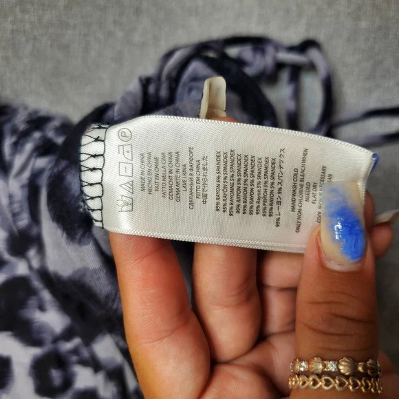 Michael Kors Leopard Print Cowl Neck Top - Picture 3 of 5